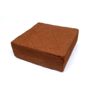 Photo of a brick of coconut coir husk