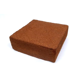 Photo of a brick of coconut coir husk