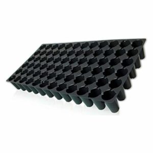 Photo of black plastic 72 cell tray for seed starting