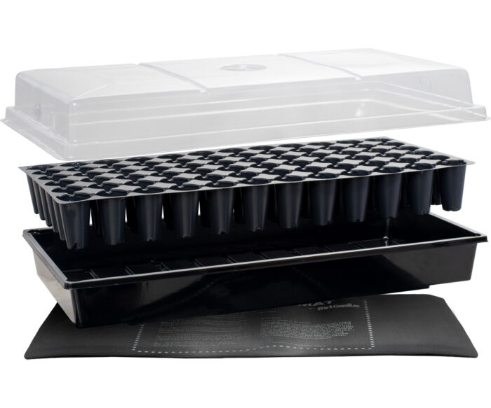 Germination Station with Heat Mat, 72- Cell Pack, 2" Dome