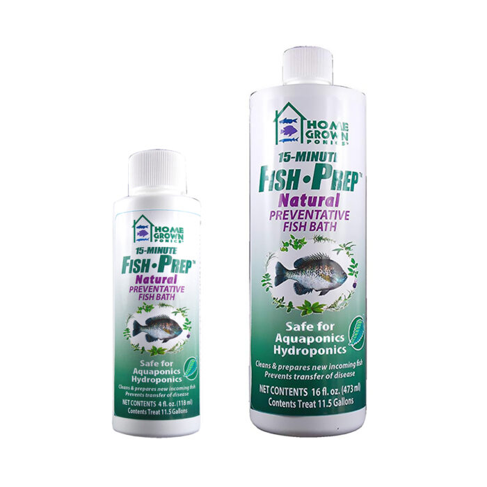 bottles of fish-prep solution