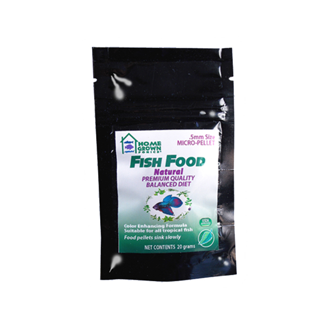 Pack of micro-pellet ornamental fish food