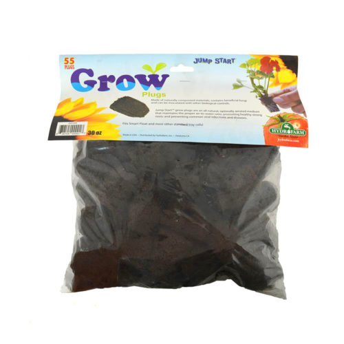 Photo of a bag of 55 grow plugs in packaging