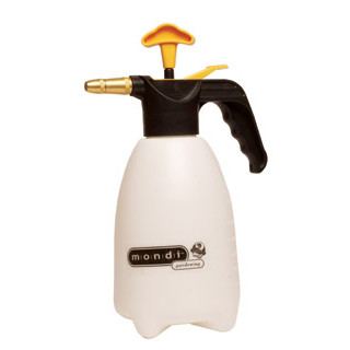 Photo of Mondi Mist Deluxe Sprayer, with white plastic body and black nozzle with pump sprayer