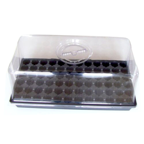 Holly LifePro Seed Trays Seedling Starter Tray 48 Cells per Tray, 3packs,Black Humidity Control Plant Starter Kit with Dome and Base Germination Grow Trays Mini Propagator for Seeds Starting