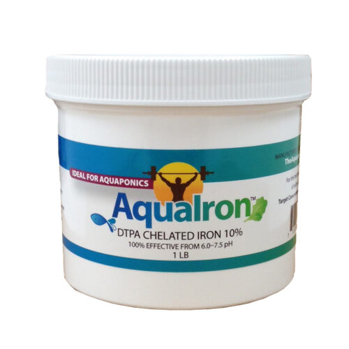 Photo of white plastic jar of AquaIron