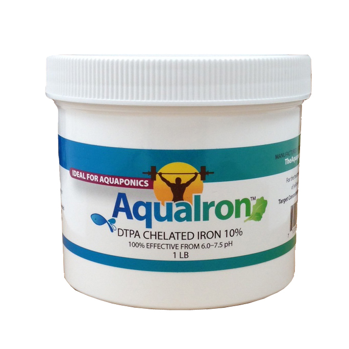 Photo of white plastic jar of AquaIron