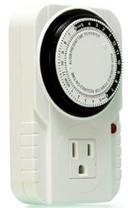 Grounded Timer, Single Outlet, 15 Min Cycle, 15 Amp, 24 Hour