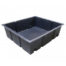 Photo of black plastic molded square media grow bed