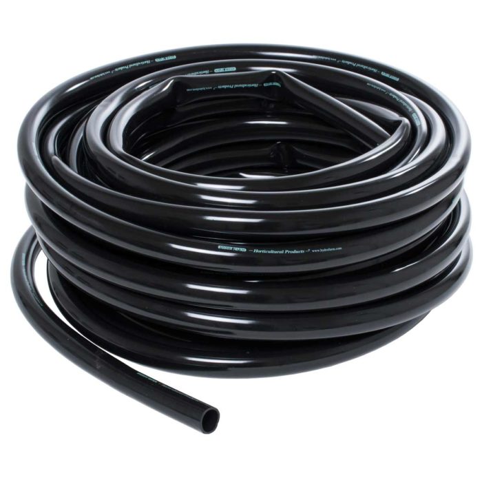 Picture of coiled tubing 1in Inner Diameter Black Vinyl Flexible Tubing - 100ft