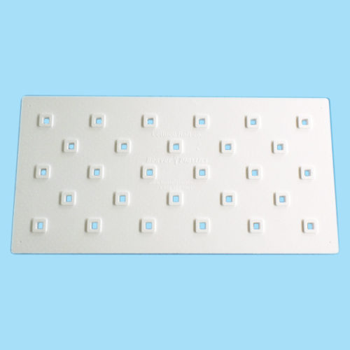 photo of 2 ft by 4 ft lettuce raft board with 28 holes for plugs