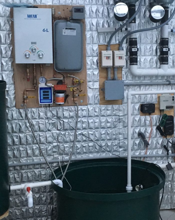 Aquaheat installed over sump tank