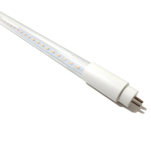 Photo of one end of 2 pronged LED tube light that replaces T5 fluorescent bulb