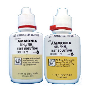 Two ammonia reagent bottles