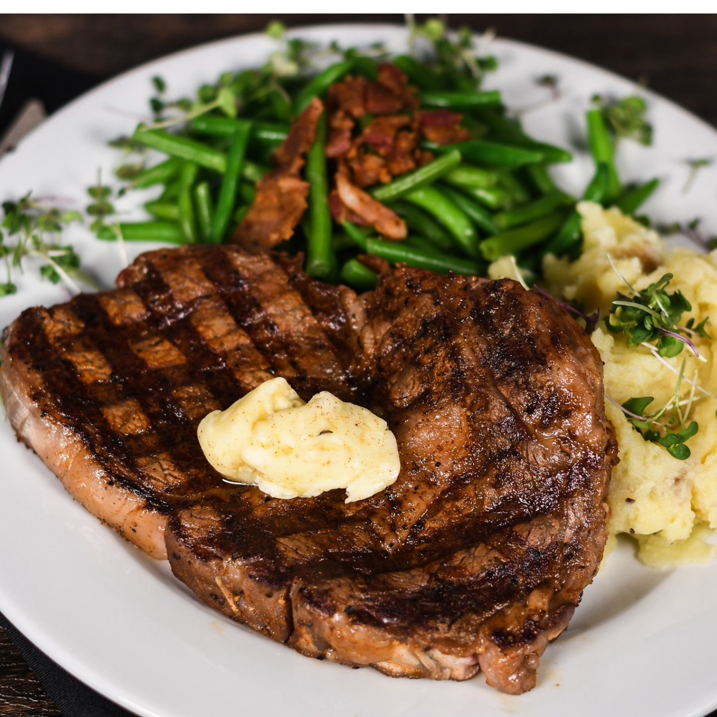 lee ann skinner a steak on a plate